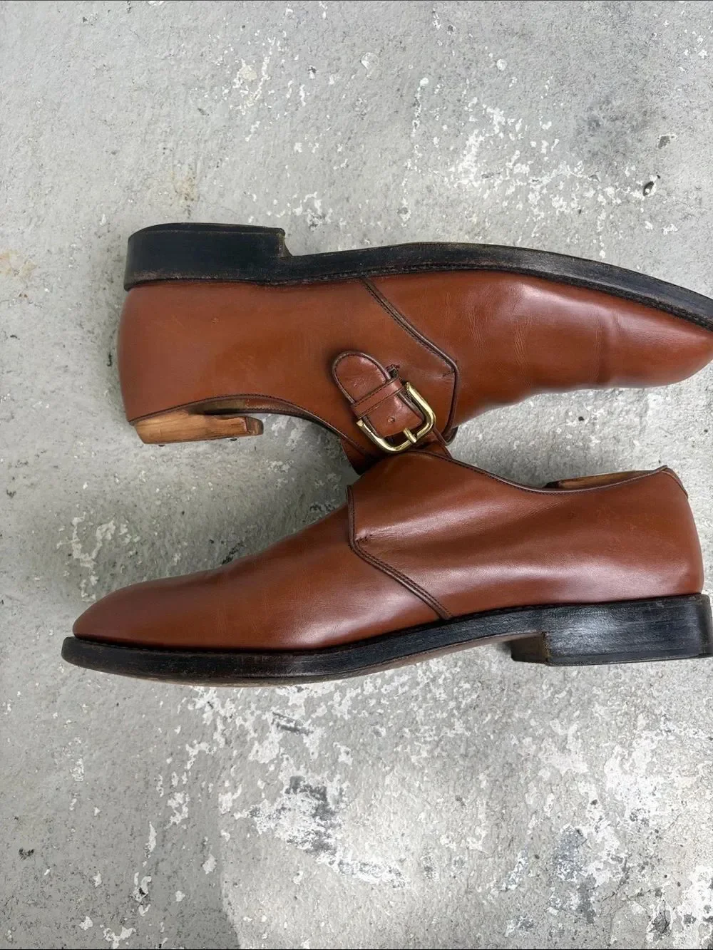 Ferragamo vintage monk strap slip on